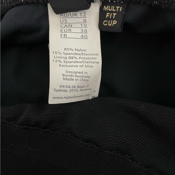 Niptuck Leopard Foil Joanne One Piece Swimsuit Metallic Gold Ruched Front Sz 8 - Picture 8 of 14